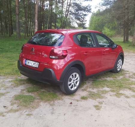 Citroen C3 cena 39400 przebieg: 68000, rok produkcji 2018 z Wieluń małe 92